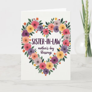 Blumen-Schwägerin-Muttertagskarte Karte