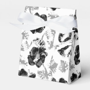 Blumen, Schwarz und Weiß Geschenkschachtel