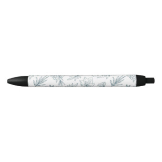 Blumen, schwarze Trim, schwarzer Tintenstift Kugelschreiber