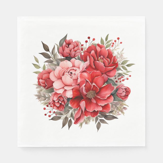 Blumen Serviette (Vorderseite)
