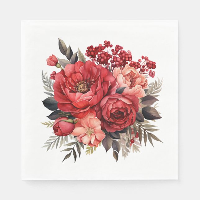 Blumen Serviette (Vorderseite)