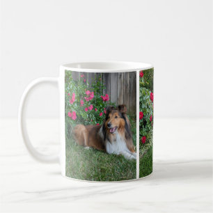 Blumen-Sheltie Kaffeetasse