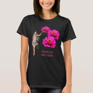 Blumen sind Gottes Lächeln Inspirierend Dunkel T-Shirt