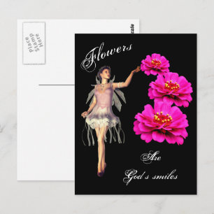 Blumen sind Gottes Lächeln Inspirierend  Postkarte