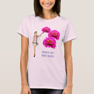 Blumen sind Gottes Lächeln Inspirierend T-Shirt