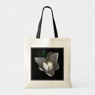Blumen   Single White Magnolia Blossom Tragetasche