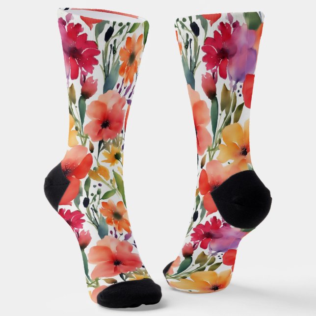 BLUMEN SOCKEN (Gewinkelt)