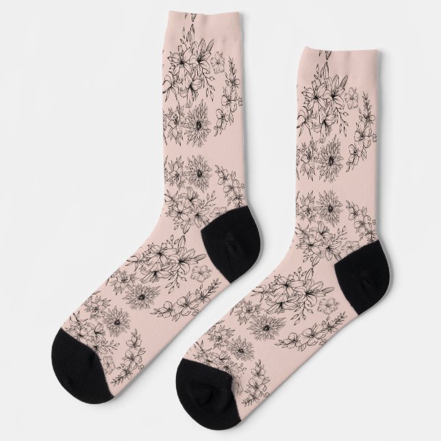 BLUMEN SOCKEN (Linkes Detail)