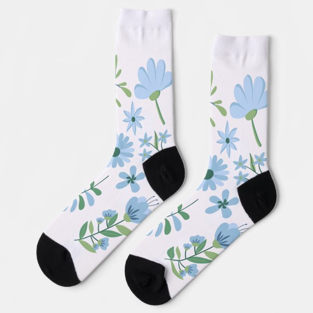 Blumen Socken (Linkes Detail)