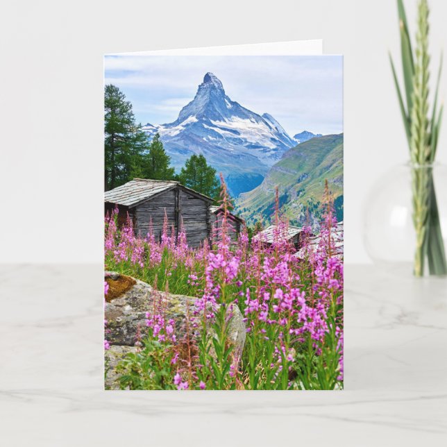 Blumen | Sommermatterhorn Schweiz Karte (Vorderseite)