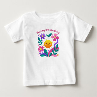 Blumen-Sonne-Kinder-T-Shirt Baby T-shirt