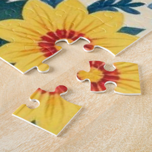 Blumen-Sonnenblumen-Volkskunst-Puzzle