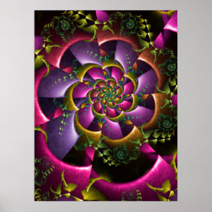 Blumen-Spin-Design Poster