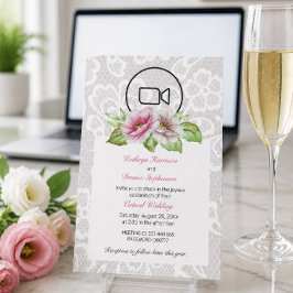 Blumen & Spitzen Virtual Wedding Einladung