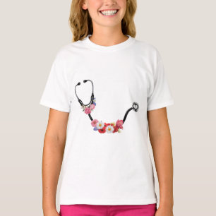 Blumen-Stethoskop-Sweatshirt Krankenpfleger & Ar T-Shirt