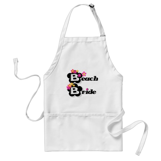 Blumen-Strand-Braut-T - Shirts und Geschenke Schürze (Vorne)