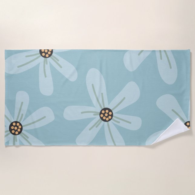 Blumen Strandtuch (Vorderseite)