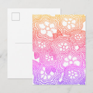 BLUMEN STRICKEN Postkarte II