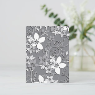 Blumen Tapete 2 Postkarte