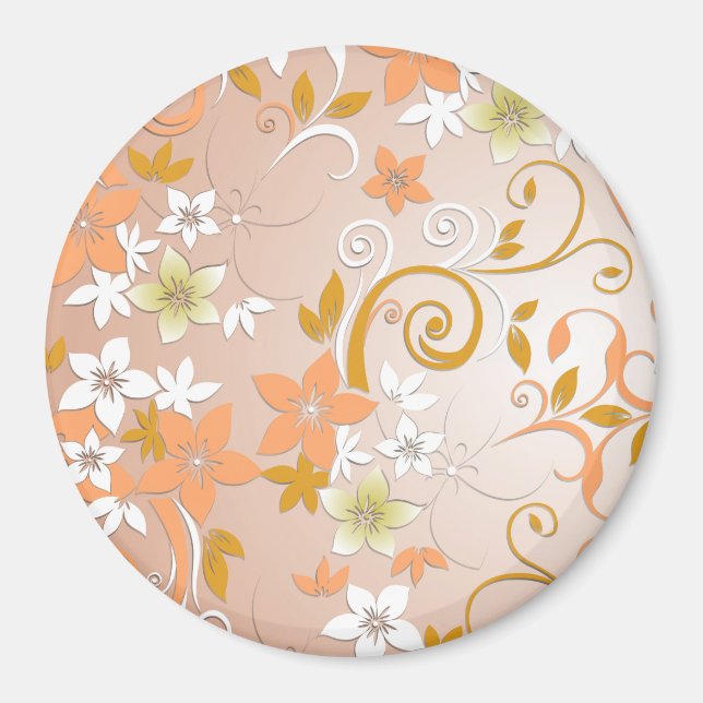 Blumen Tapete 8 Magnet (Vorne)