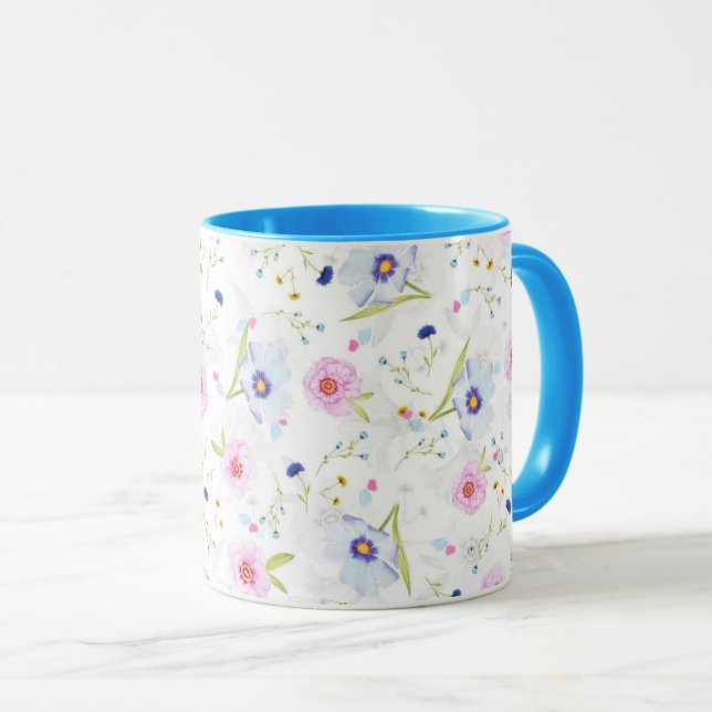 Blumen Tasse Frühlingsblumen (VorderseiteRechts)