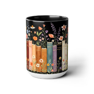 Blumen-Tasse für Bücherliebhaber Verwandlungstasse