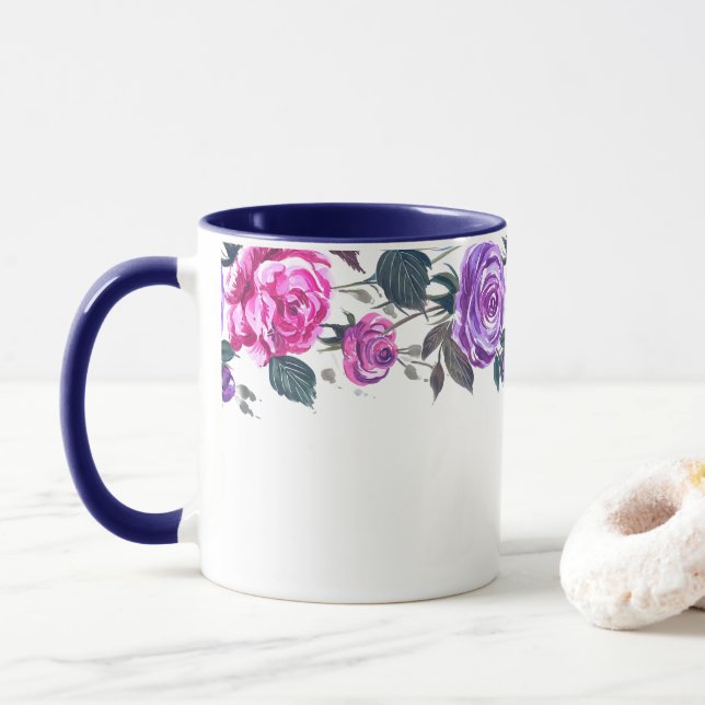 Blumen-Tasse Tasse (Mit Donut)