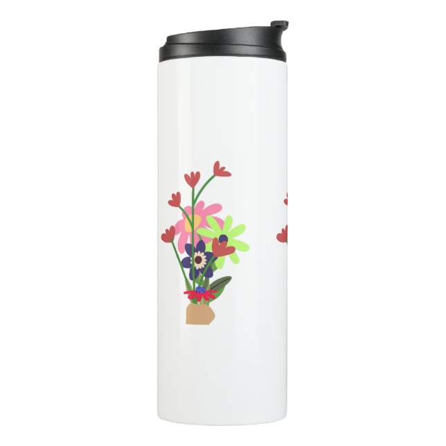 Blumen-Tasse  Thermosbecher (Nach links gedreht)