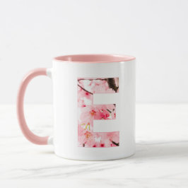 Blumen-Tassen mit Anfangsbuchstabe E | Personalisi Tasse
