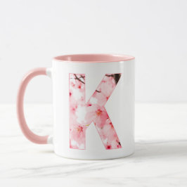 Blumen-Tassen mit Anfangsbuchstabe K | Personalisi Tasse