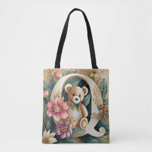 BLumen-Teddybär Buchstabe Q Tasche