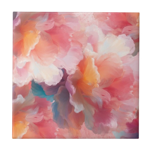 Blumen-Teller aus Papier Fliese (Vorderseite)