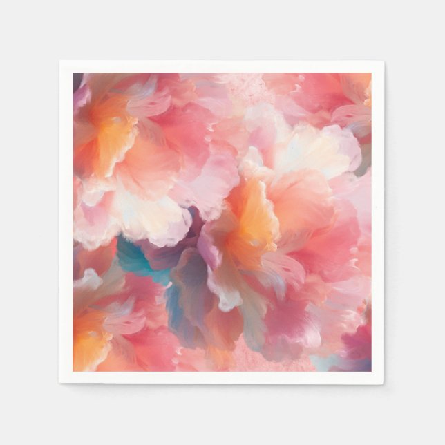 Blumen-Teller aus Papier Serviette (Vorderseite)