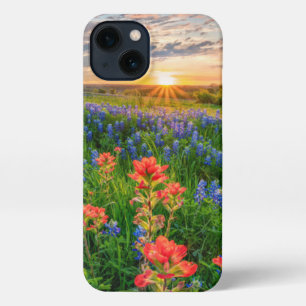Blumen Texas Bluebonnets & Indian Paintbrush iPhone Hülle
