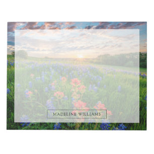 Blumen   Texas Bluebonnets & Indian Paintbrush Notizblock