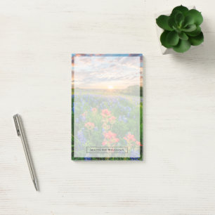 Blumen   Texas Bluebonnets & Indian Paintbrush Post-it Klebezettel