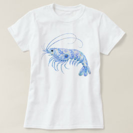 Blumen-Themen-Töpferei Kunst Garnelen T-Shirt