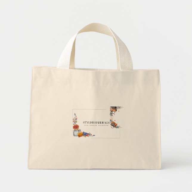 Blumen-Tiny-Tasche für Frauen  Mini Stoffbeutel (Vorne)