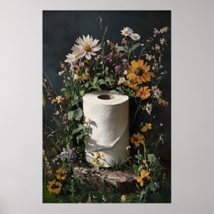 Blumen-Toilettenpapierrollen-Druck, botanisches Ba Poster