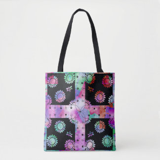 Blumen-Tote-Tasche Sonnenblume Biene Farbige einzi Tasche