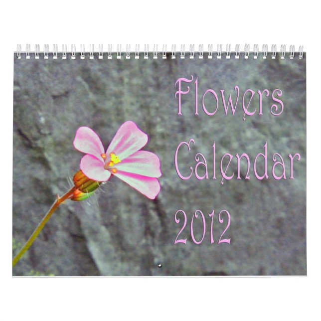 Blumen tragen 2013 ein kalender (Titelbild)
