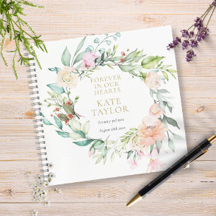 Blumen-Trauer-Gedenkbuch für Gäste Notizbuch