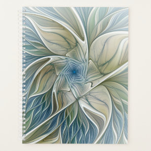 Blumen-Traum-Muster abstrakt blau khaki Fraktal Planer