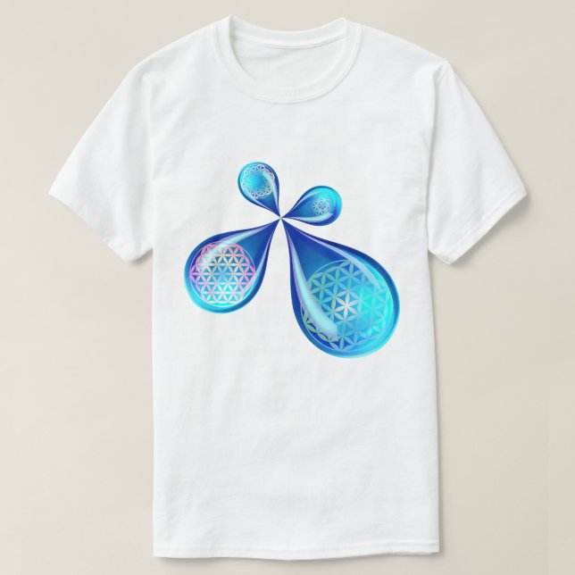 Blumen-Tropfen T-Shirt (Design vorne)