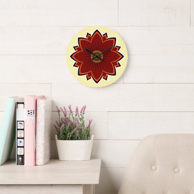 Blumen Uhr - Florales Design (Lesesaal)