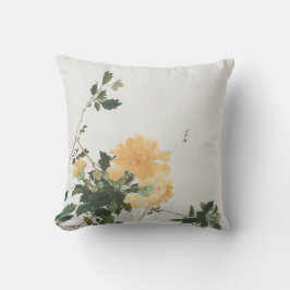 Blumen- und Bienen-Naturkunst-Design Kissen