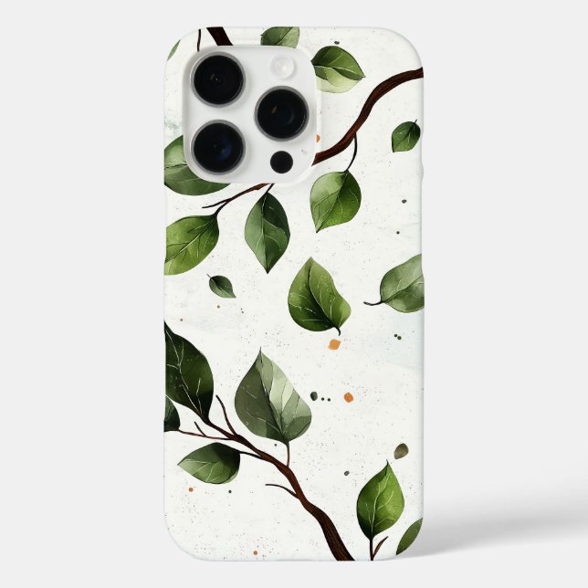 Blumen und Blätter iPhone 16 Pro Hülle (Rückseite)