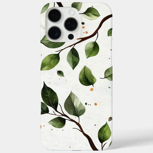 Blumen und Blätter iPhone 16 Pro Max Hülle (Rückseite)