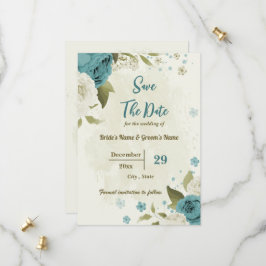 Blumen und Blumen botanische Hochzeit Save The Date
