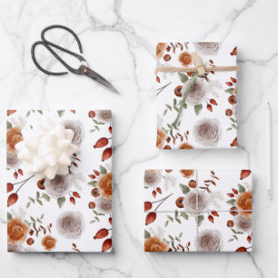 Blumen- und Botanik-Geschenkpapierbögen Geschenkpapier Set